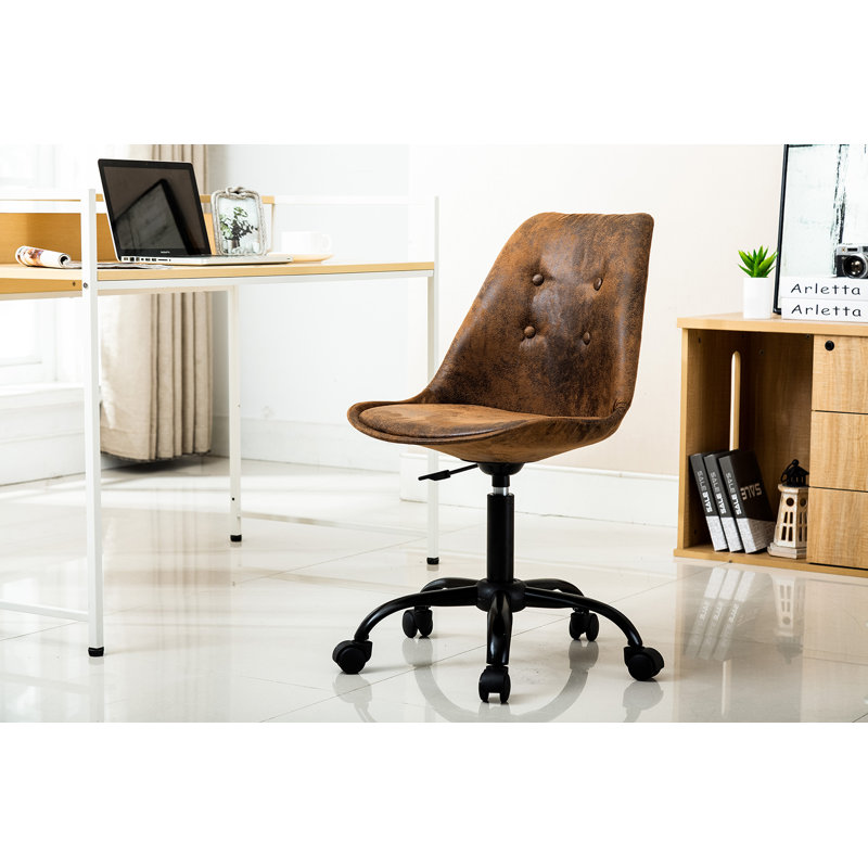 Suede Office Chair, Brown