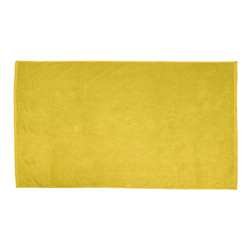 Velour 100% Cotton Lightweight Beach Towel, Yellow