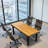 Modern Solid Wood Rectangular Conference Table-1639420207