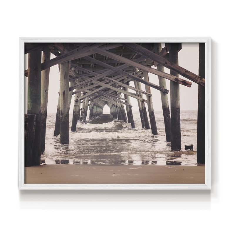 Under the Boardwalk - Reproduction encadrée - Restickable, H 8 po x l 10 po, Blanc