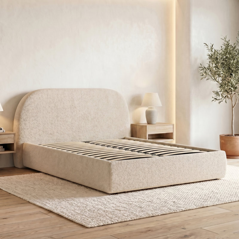 Upholstered Ottoman Bed, Single
