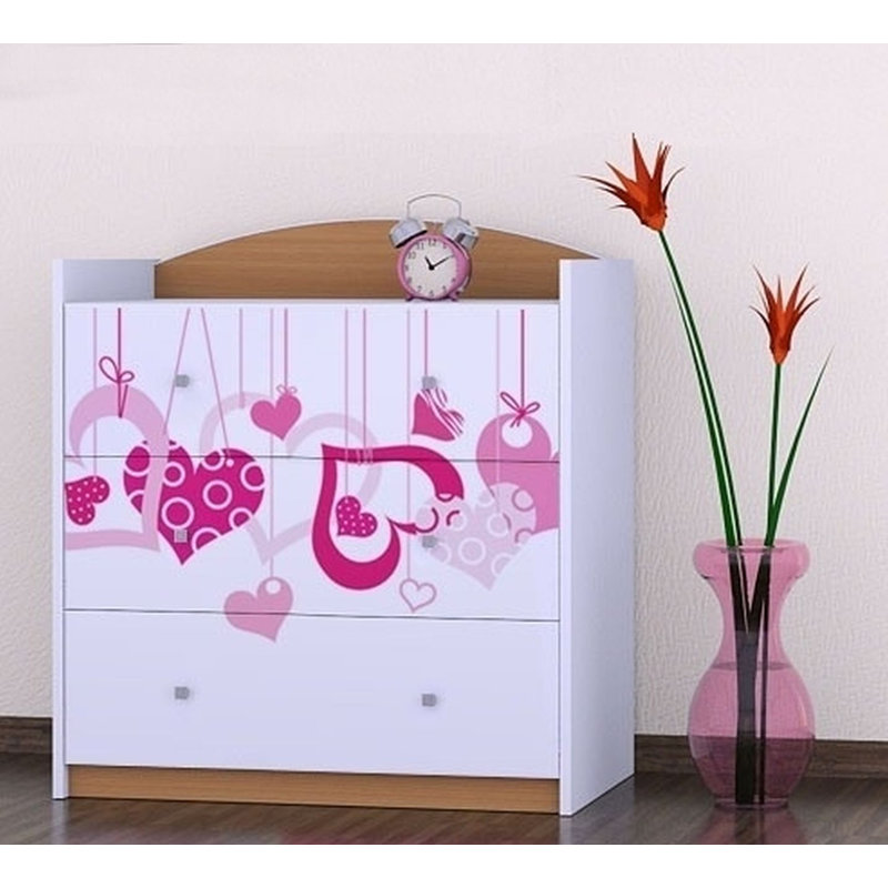 Nordin 3 - Drawer Kids Dresser, Beech