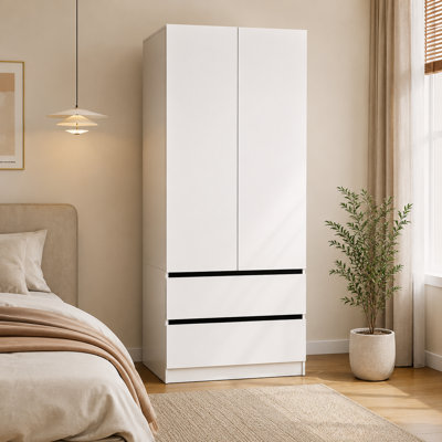 75" Armoire Wardrobe Closet with 2 Drawers