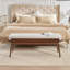 Banc d'entrée classique et minimaliste en tissu avec cadre en bois et banc de bout pour le salon de la chambre à coucher-527111255-526397790