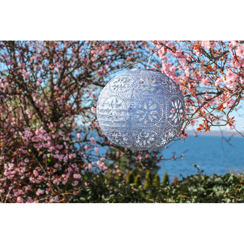 12'' Solar Powered Integrated LED Globe Lantern