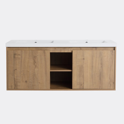 Timoleon 47.6'' Double Bathroom Vanity with Resin Top