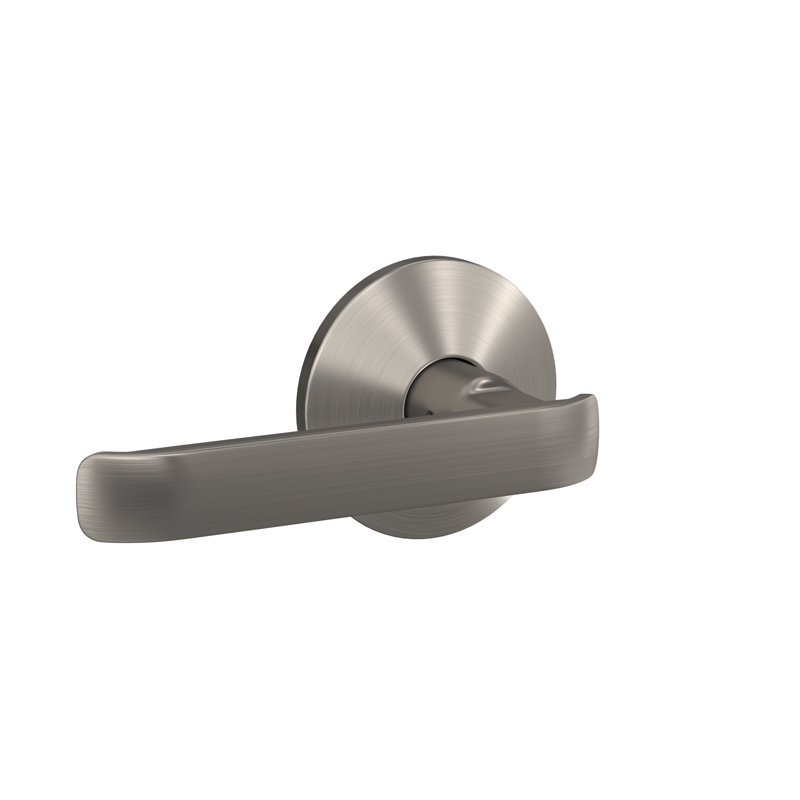 Custom Clybourn Lever with Kinsler Rose Passage And Privacy Lock, Satin Nickel