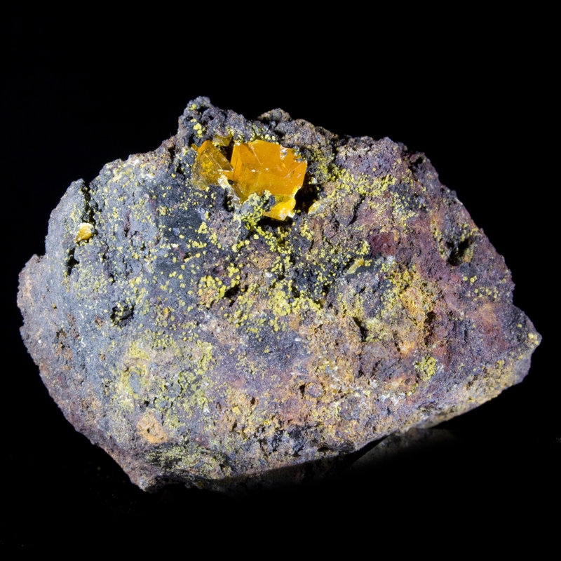 Wulfenite with Mimetite - Rowley Mine, Arizona.