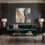 Aquarelle abstraite 25, art mural sur toile beige-767685366