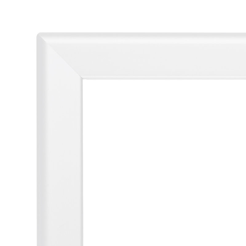 Cadre photo simple en métal, Blanc, 12 po x 24 po