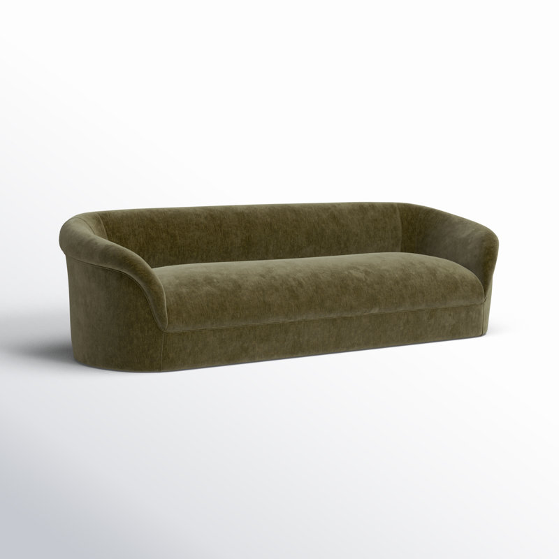 Arthur 109'' Velvet Upholstered Sofa, Dark Green