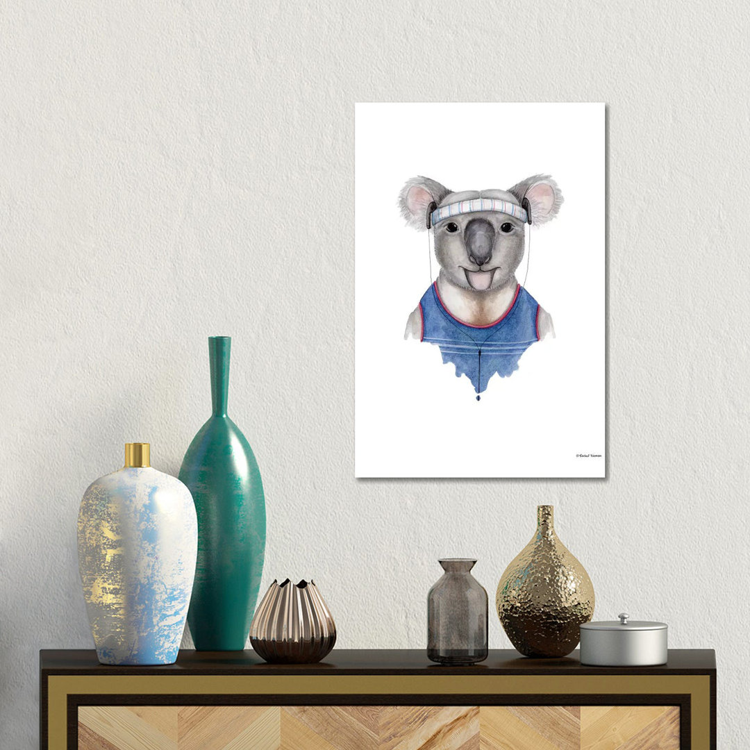 Kewl Koala von Rachel Nieman - Galerie-verpackte Leinwand Giclée auf Leinwand