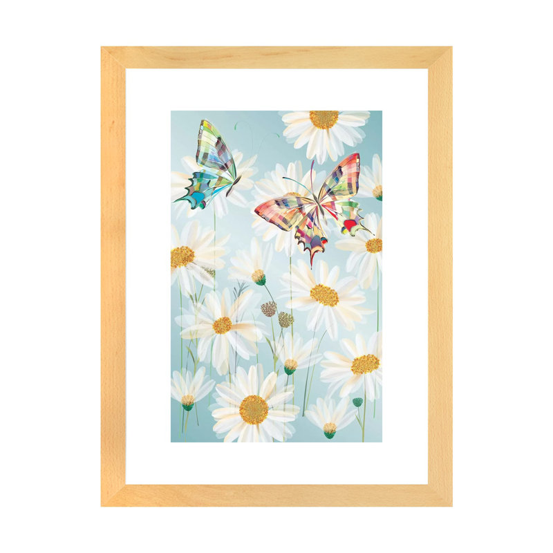 «Luminescent Love» par Turnowsky - impression d'art graphique, Cadre papier naturel, H 24 po x l 16 po x P 1 po