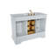 Meuble-lavabo simple 48 po avec plateau en marbre de Carrare Bronys