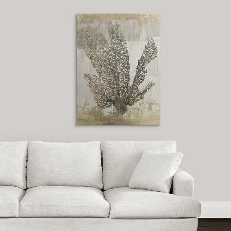 « i », impression Coral Splendor, H 48 po x l 36 po x P 1,5 po, Toile