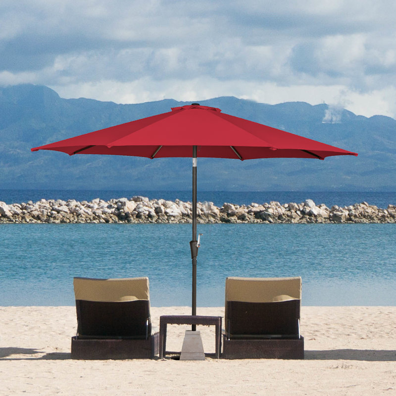 Parasol en porte-à-faux 108 po Keltie, Toile Sunbrella® rouge Jockey