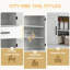 Kitchen Pantry Cabinet,Tall Kitchen Cabinet,With Drawer,5-Tier Shelf And Adjustable Shelves