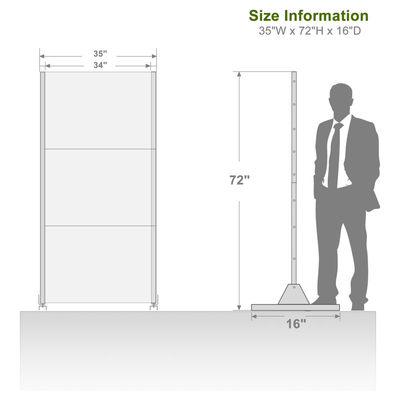 Paravent d'extérieur en métal, Blanc, H 72 po x l 35 po x P 16 po