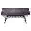 Ensemble de salle à manger 7 pièces en fonte d'aluminium toutes saisons, comprenant 6 chaises pivotantes et une table rectangulaire avec cadre noir-1369168220