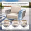 Chaise d'extérieur avec rotin tressé