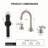7.4" Modern Widespread Bathroom Sink Faucet 3 Hole, 2-Handle Bathroom Faucet With Drain Assembly-128879782
