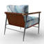 Fauteuil d'appoint rembourré 'Hanro - Blue Silver Spring II - Modern Lake House-793958636