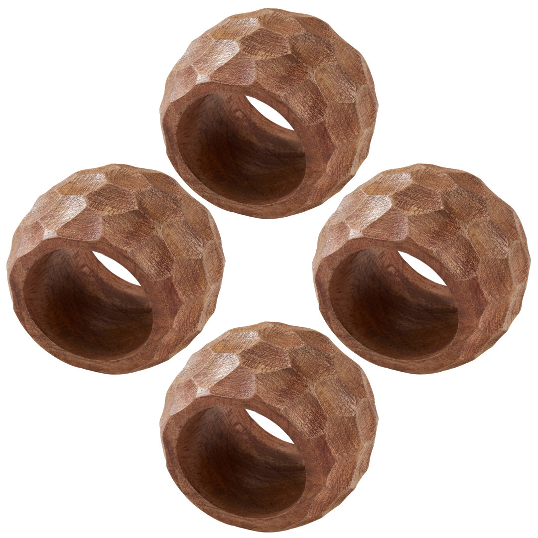 Mango Wood Dinner Napkin Ring (Set of 4) Bayou Breeze 