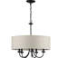 Lustre tambour 5 lumières à abat-jour Krawczyk