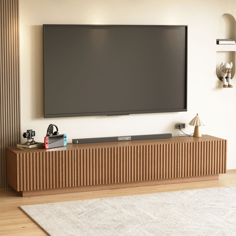 Meuble télé 86,6 po pour téléviseur de 90 po ou moins avec rangement