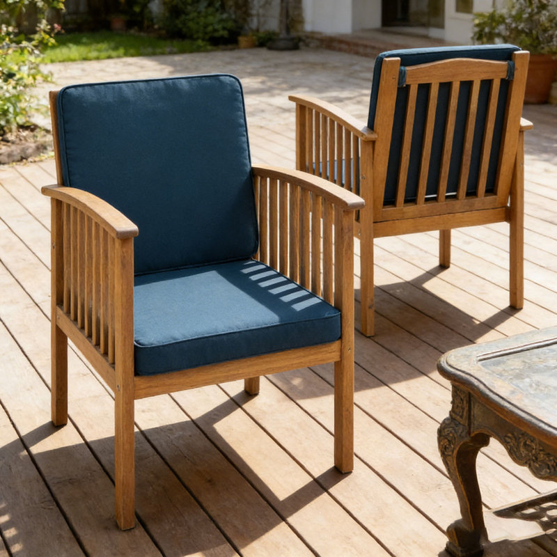 Patio CLUB CHAIR SET, blue, Brown
