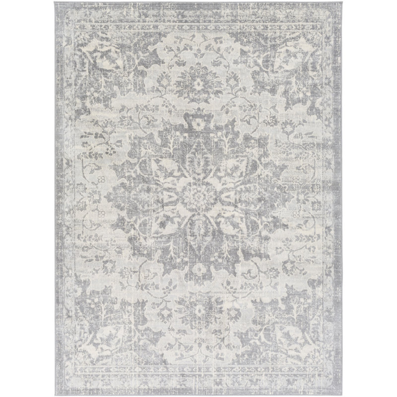 Grey/Ivory Area Rug, Rectangle 200 x 289cm
