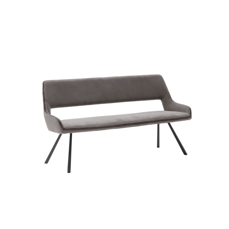 Akbez 100 % Polyester Upholstered Bench, 90cm H x 155cm W x 63cm D, Brown