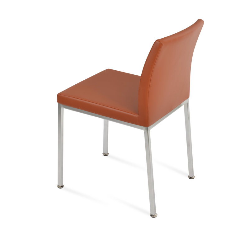 Aria Metal Adjuster Side Chair, Chrome, PPM Cinnamon 