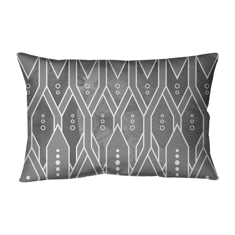 Coussin lombaire, 14 po x 20 po, Pas de bourre, Gris