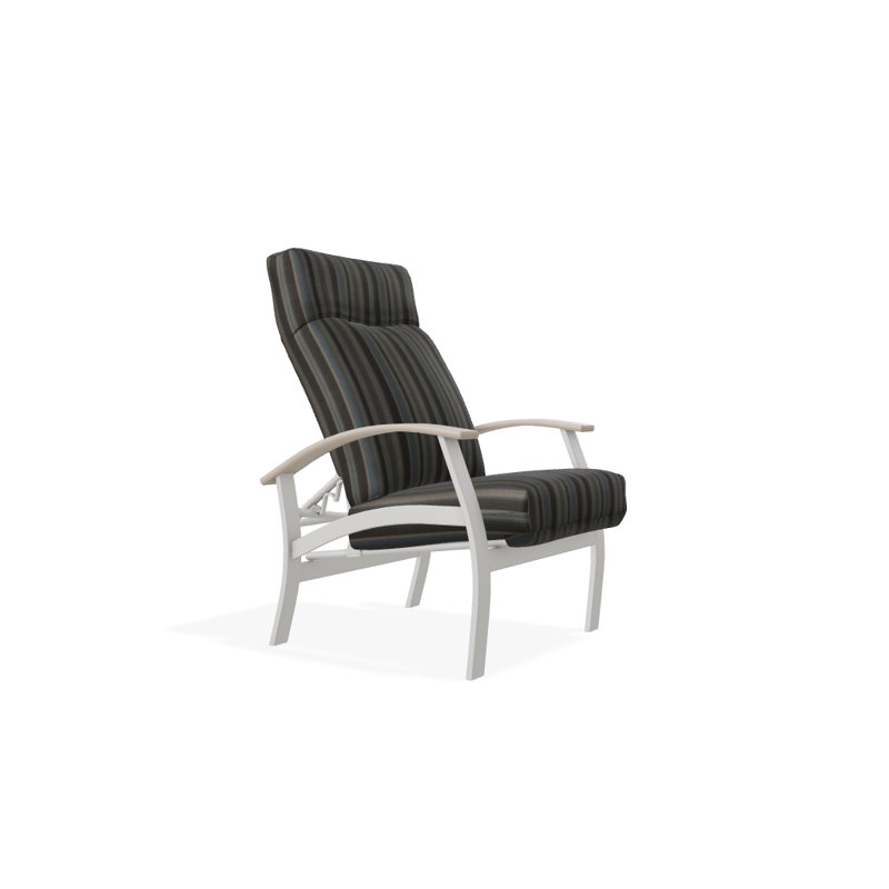 Chaise de patio inclinable avec coussins Askar, Aperçu de nuage, Neige texturée, Désert P60