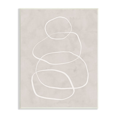 " Rock Balance Line Drawing Vintage Background " by Nina Blue