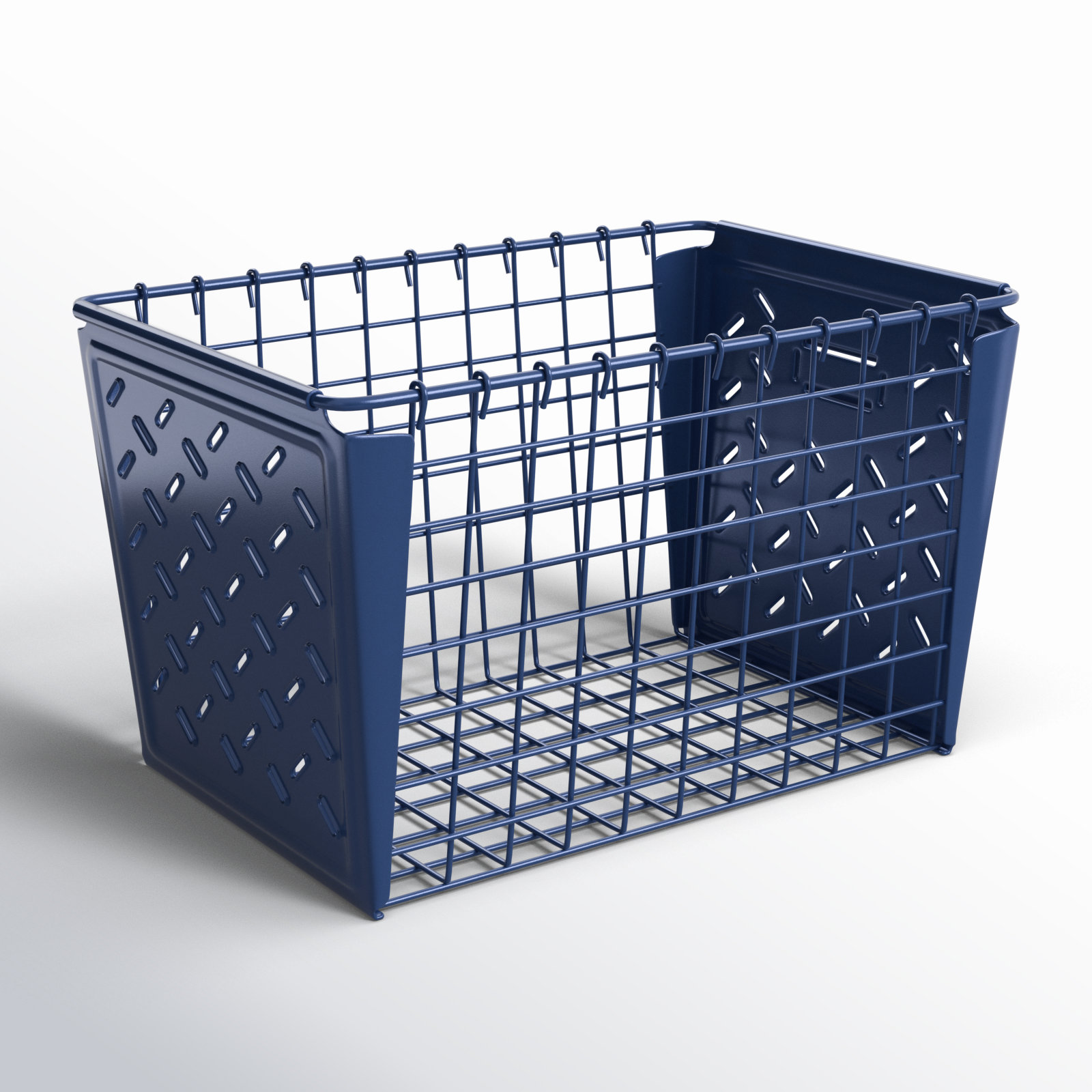 Juliana Metal Decorative Basket 1, Navy Blue