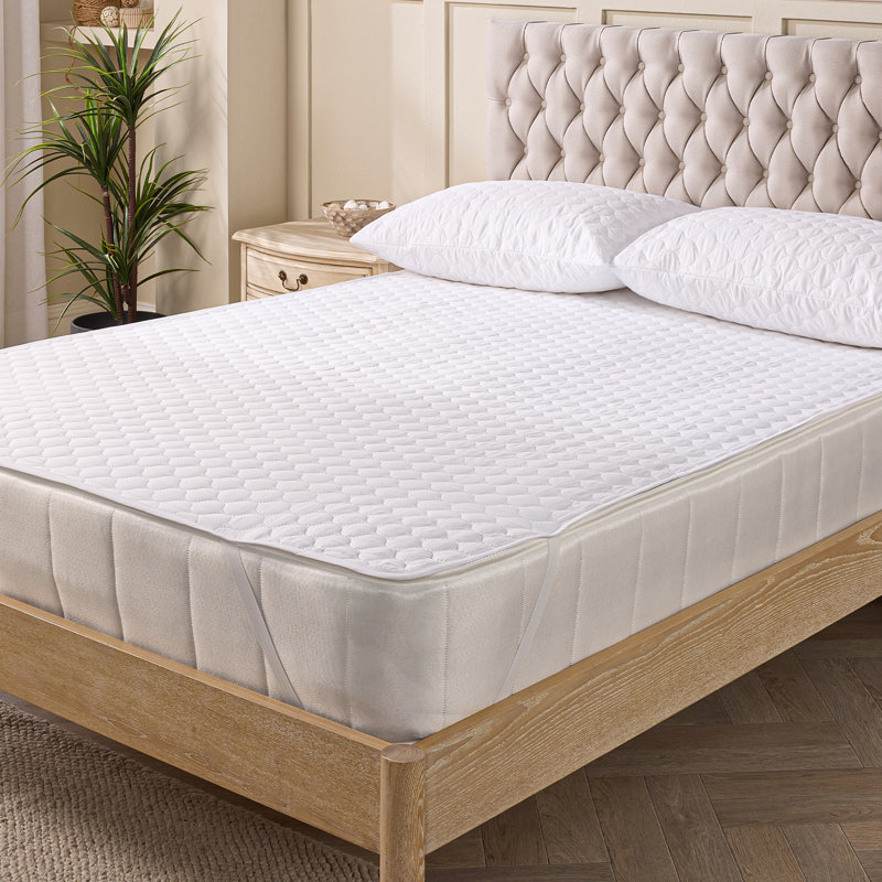 Slumberdown Anti Allergy Mattress Protector – Allergy UK Approved Quilted Mattress Cover, Anti-Bacterial & Dust Mite Resistant – Soft Touch, Deep Fit 30cm with Elasticated Straps – Machine Washable