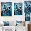 «Blue Blue Dolphin Oceanic Elegance II», reproduction d'art sur toile-245537227-245537224