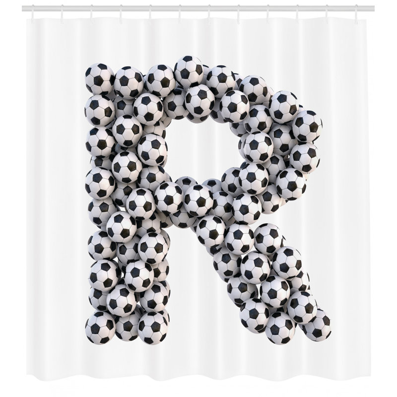 Shower Curtain with Hooks Included, 69" H x 105" W