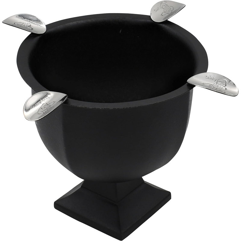 Cendrier Stinky, 4 étriers, Noir