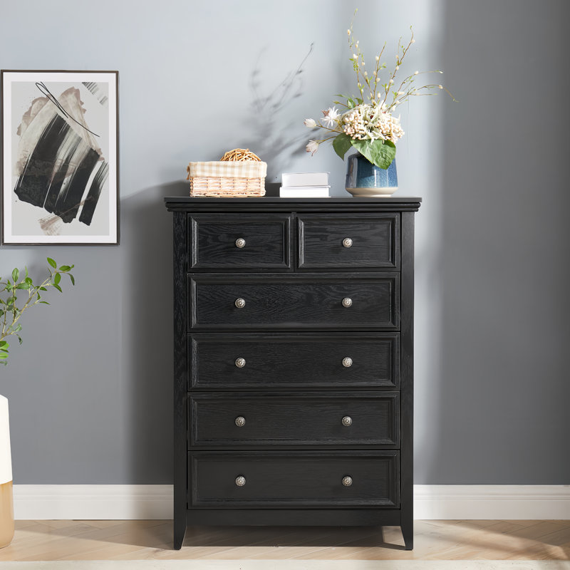 Commode 6 tiroirs Urbancozy, Noir
