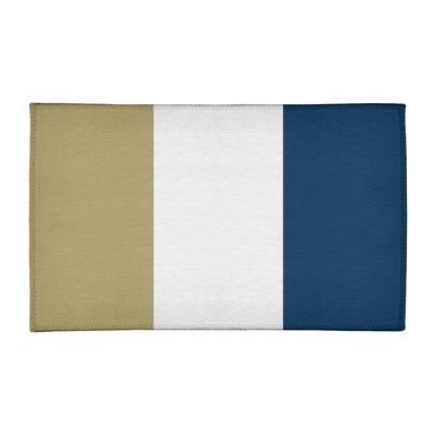 Tapis doré/bleu