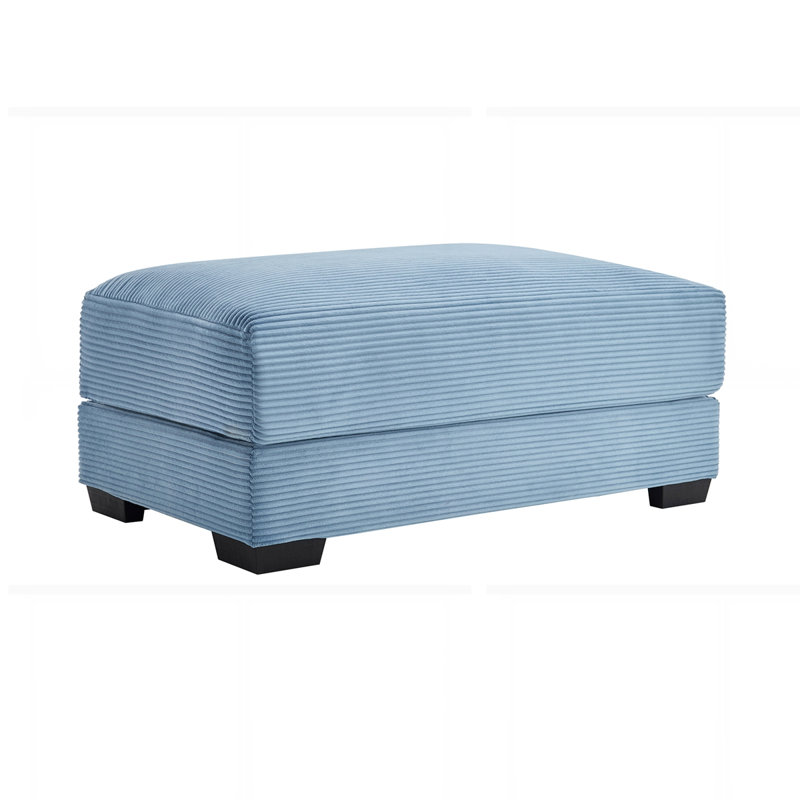 Repose-pieds en velours côtelé 28 ", Crème, crème