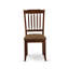  Ensemble de 5 pièces pour 4 pièces comprenant une table de salle à manger ronde avec piédestal et 4 chaises de cuisine en tissu de lin, 42 x 42 pouces, acajou-106913817-109975571