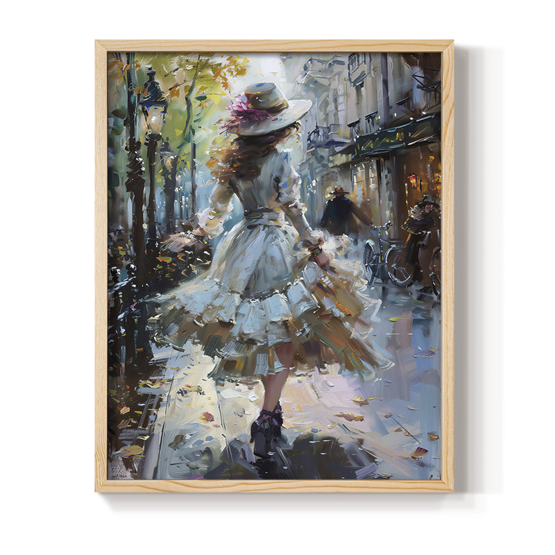 «WOMEN Series DCCLV», reproduction encadrée - bois massif, Naturel, H 11 po x l 9 po
