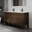 Meuble-lavabo autoportant 4 tiroirs en chêne fumé l 60 po x P 20 po Vivian