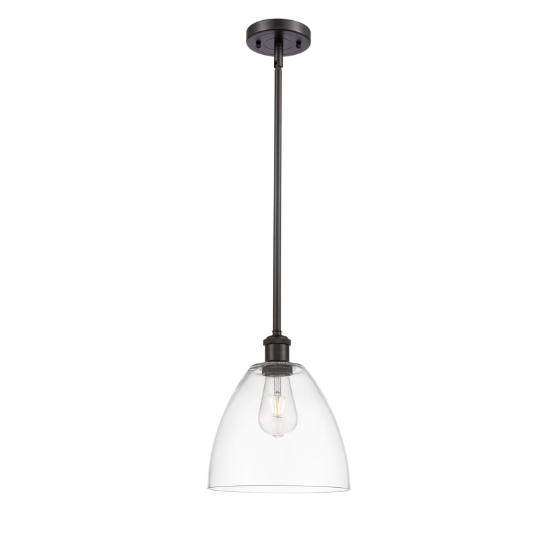 Alonta 1 - Light Single Pendant, Clear, 44.25" H x 9" W x 9" D, Oil Rubbed Bronze
