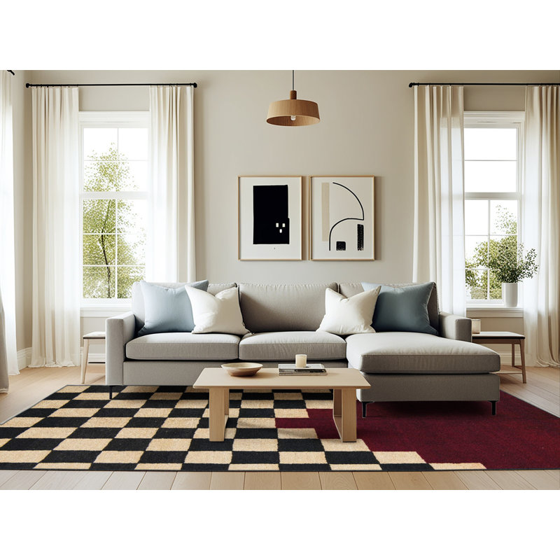Antonietta Abstract Indoor Rug, Rectangle 6' x 9'