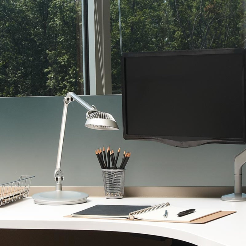 Element Vision 22" Desk Lamp, Silver